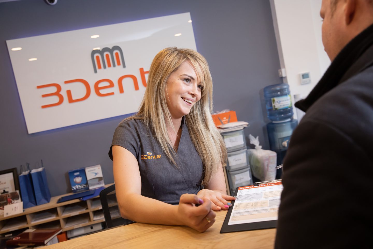 3Dental Limerick - Reception area - blonde girl